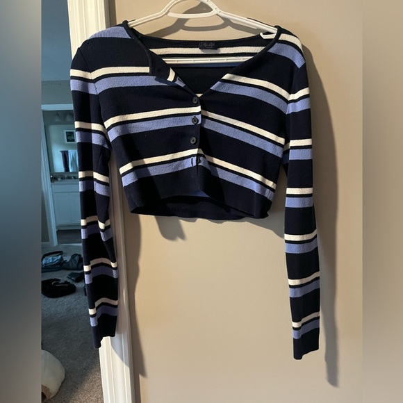 John Galt (Brandy Melville) cropped striped sweater. - Picture 1 of 3